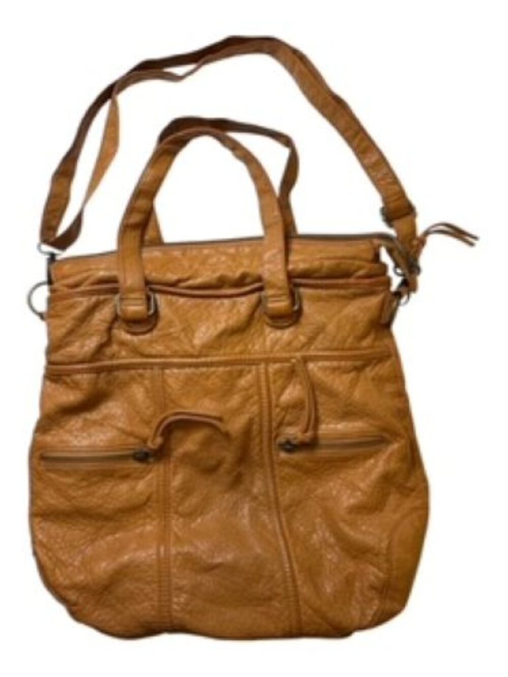 Mossimo Supply Co Brown Faux Leather Hand Shoulder Tote Bag - Picture 2 of 6